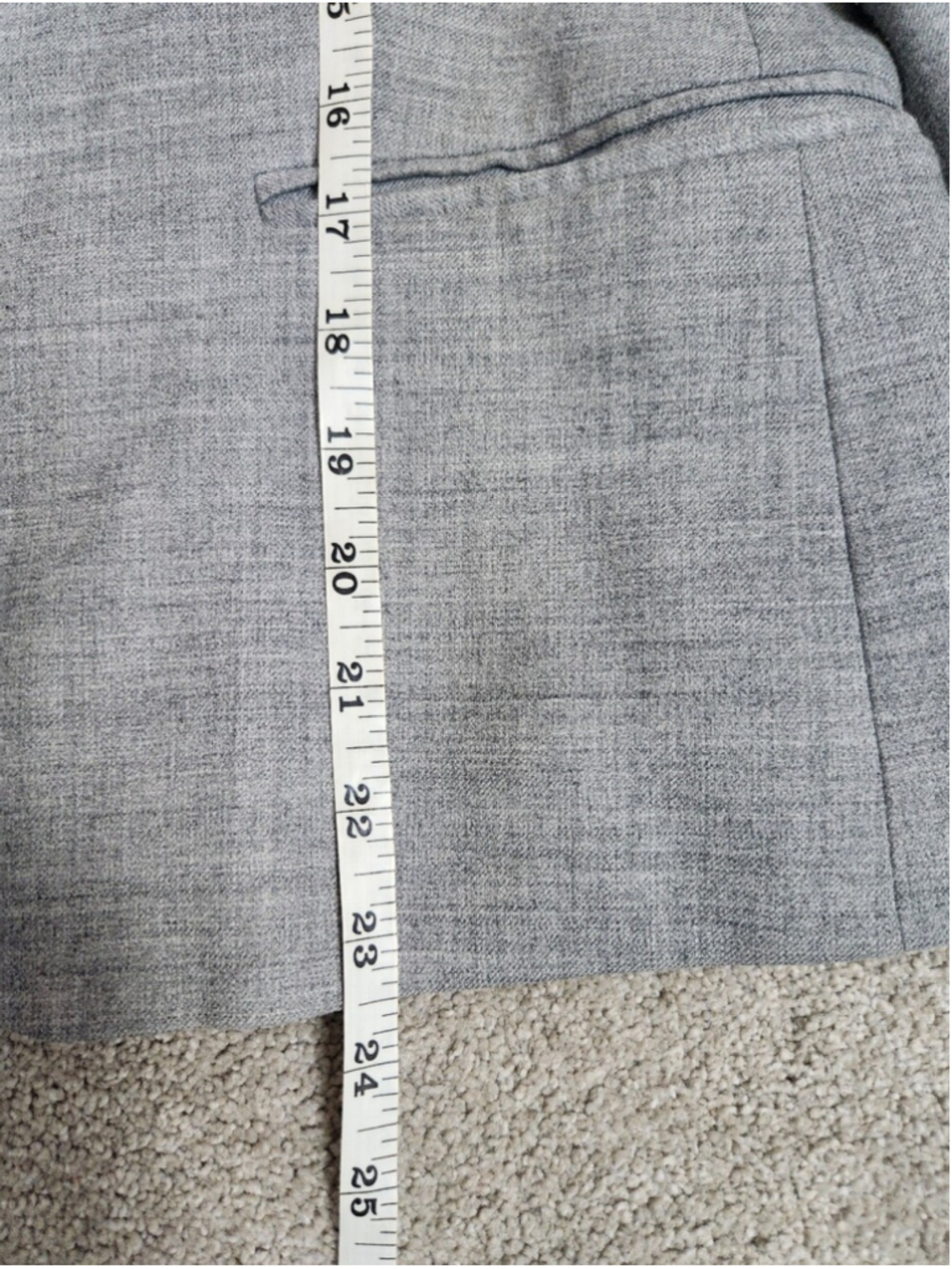 J Crew Lightweight Wool Blend Gray Two Button Blazer Size 12 Prep Preppy Office - Picture 11 of 16